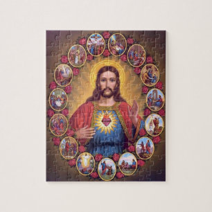 Jesus Jigszapuss hjärta i Helig Pussel