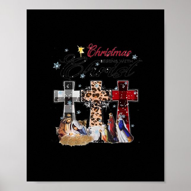 Jesus Jul börjar med Christian Leopard Poster (Framsidan)