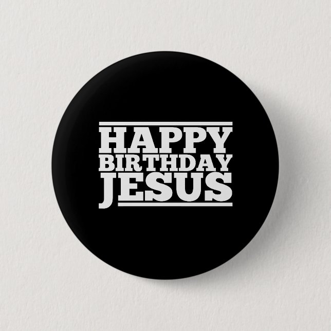 Jesus jul på födelsedagen knapp (Framsida)