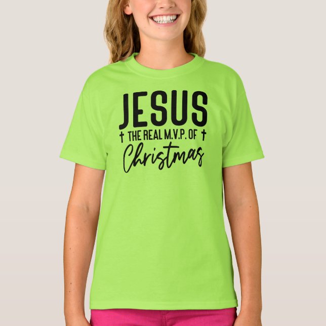 Jesus Julens verkliga MVP T Shirt (Framsida)