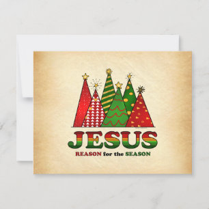Jesus Julgranar Julkort