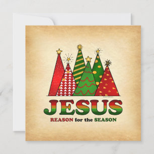 Jesus Julgranar Julkort