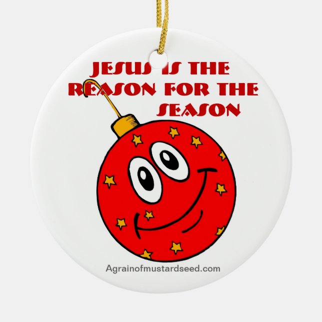 Jesus Julgransprydnad Keramik (Framsidan)