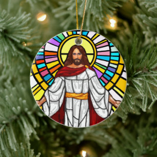 Jesus Julgransprydnad Keramik