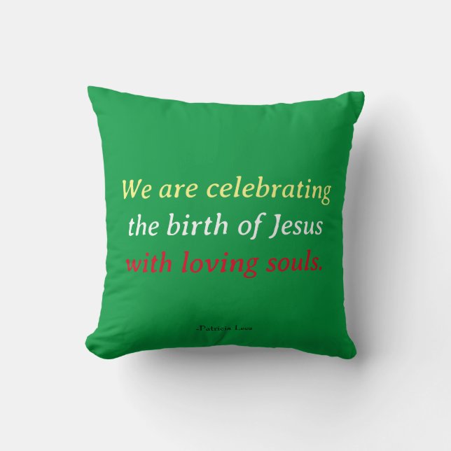 Jesus Julinspiration Dekorativ kudde (Framsida)