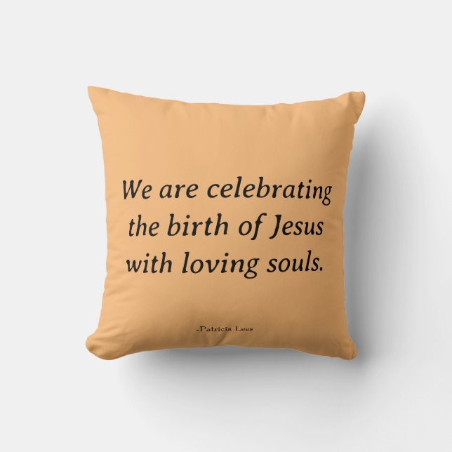 Jesus Julinspiration Dekorativ kudde (Framsida)