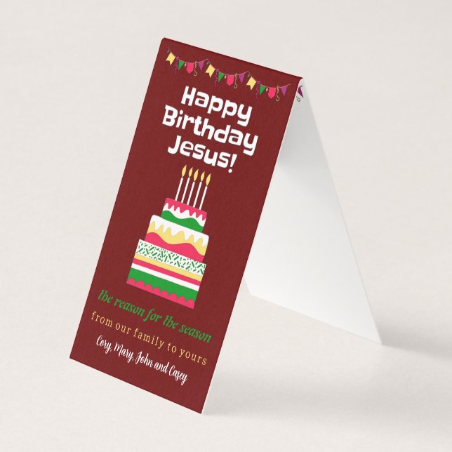 Jesus julkort Grattis på födelsedagen Jesus Card Kort (Framsida)