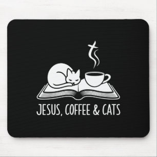 Jesus Kaffe Katter Roligt Sött Design Jesus-anhäng Musmatta