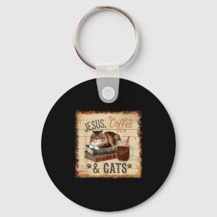 Jesus Kaffe Katter Roligt Sött Design Jesus-anhäng Nyckelring
