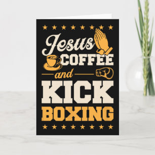 Jesus Kaffe Och Kickboxning Rolig Söt Kristna K Kort