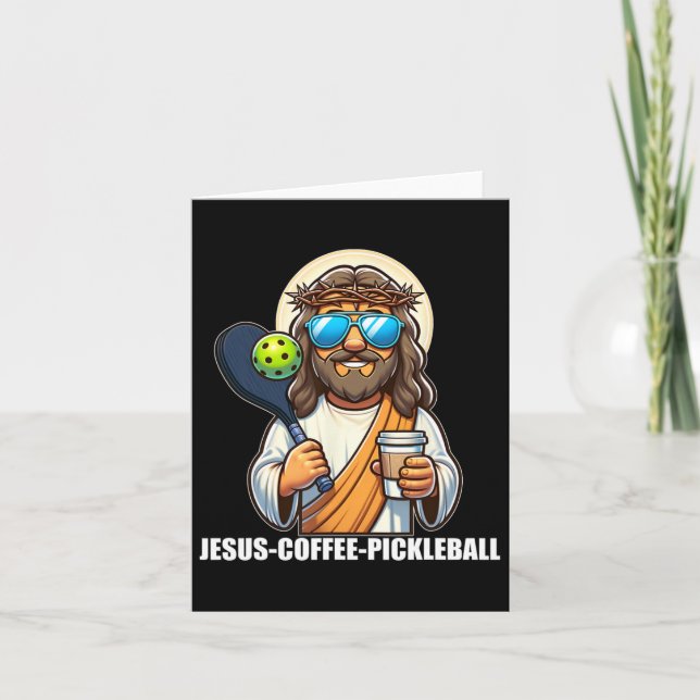 Jesus kaffe Picklenall Rolig kristen Picklebyll Kort (Framsida)