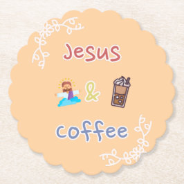 Jesus + Kaffe Underlägg Papper