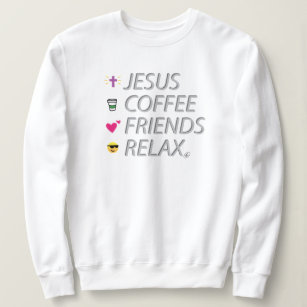 Jesus, kaffe, vänner, slappna av t shirt