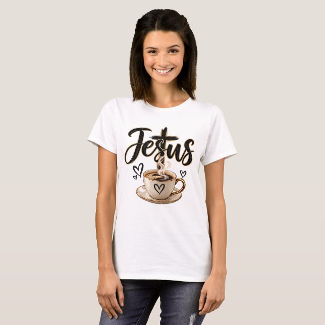 Jesus & kaffefantast  t shirt (Hel framsida)