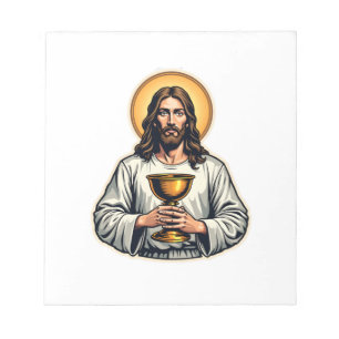 Jesus Kalk Koppargods Vintage Graverad Tröja 2 Anteckningsblock