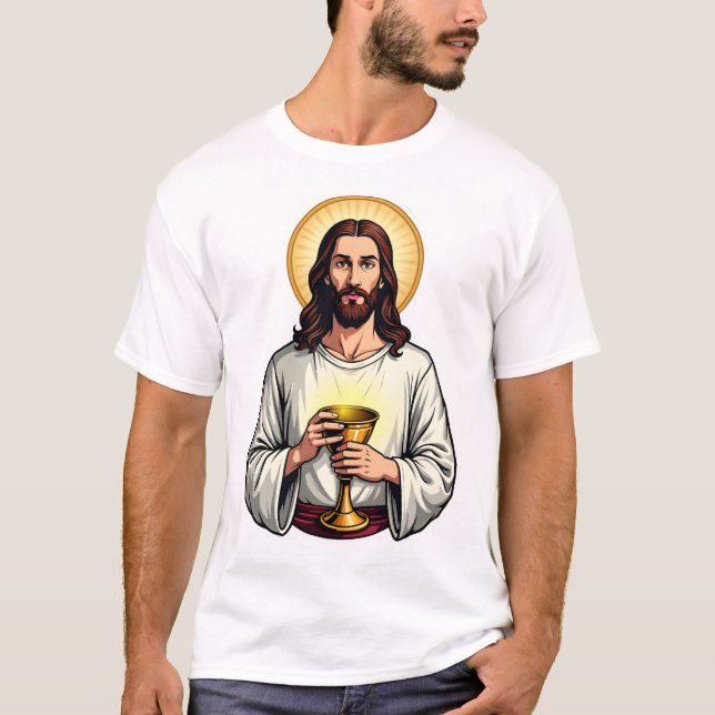 Jesus Kalk Kopparstick Vintage Gravyr Tröja 2 (Framsida)