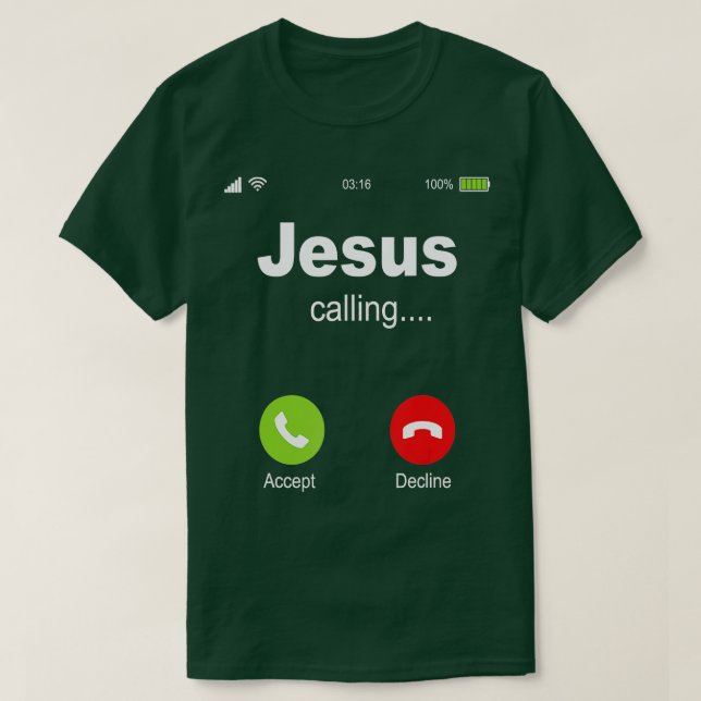 Jesus kallar den kristna Religiösan Bible Church T Shirt (Design framsida)