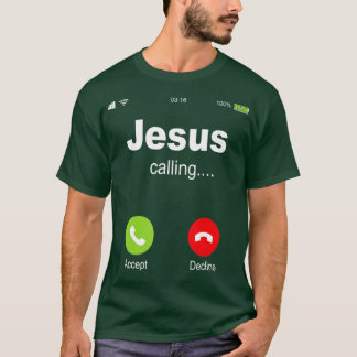 Jesus kallar den kristna Religiösan Bible Church T Shirt