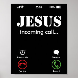 Jesus kallar den kristna tron poster