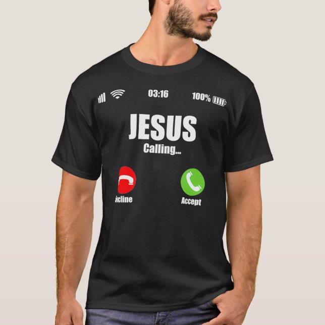 Jesus kallar det kristna Kor Modern Tro T Shirt (Framsida)