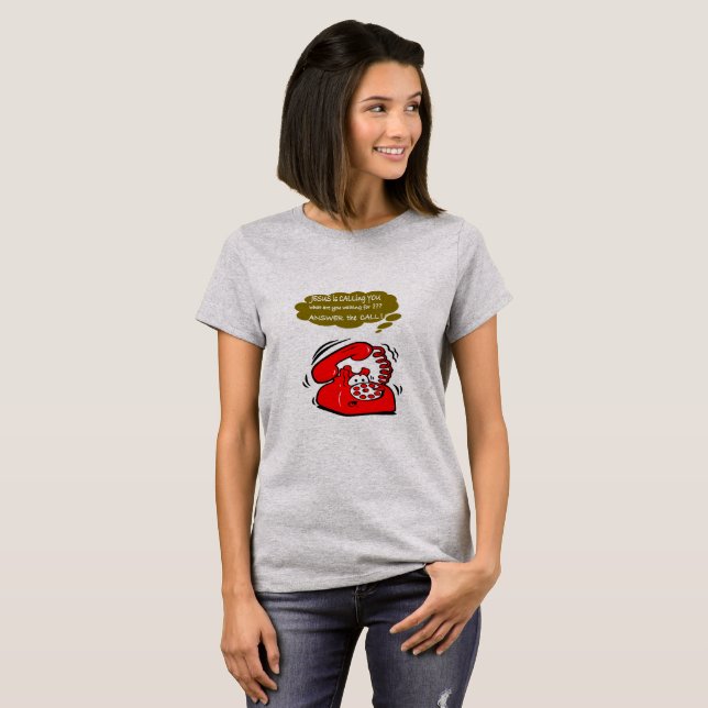 Jesus kallar dig kristen Tshirt T Shirt (Hel framsida)