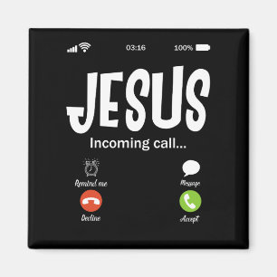 Jesus kallar inkommande samtal för Christian Magnet