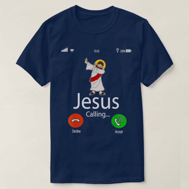 Jesus kallar julgåva t shirt (Design framsida)
