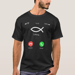 Jesus kallar kristen fisksymbol Ichthys T Shirt