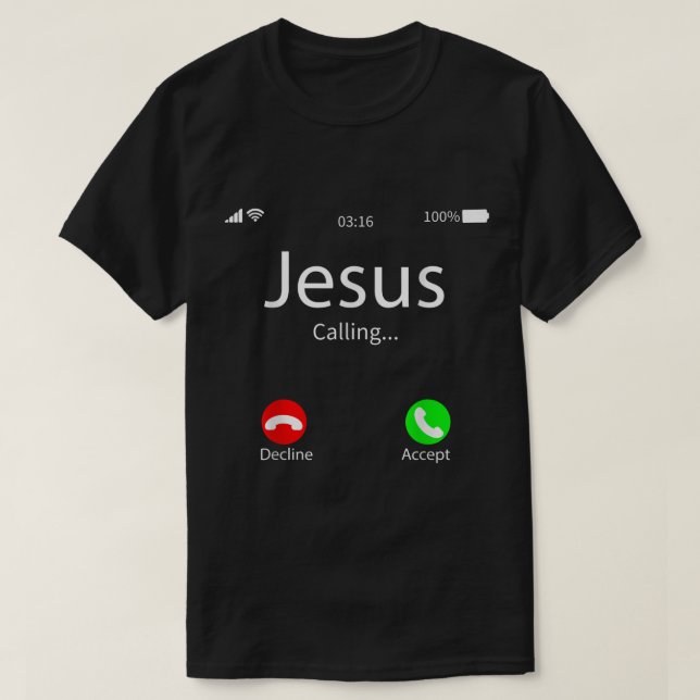 Jesus kallar kristen Gud stolt T Shirt (Design framsida)