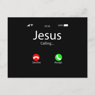 Jesus kallar kristen inbjudan vykort