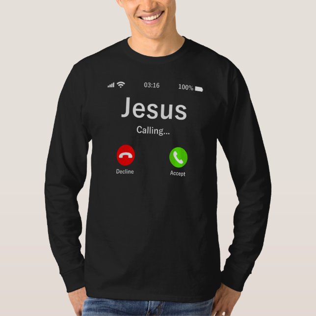 Jesus kallar sig kristen t shirt (Framsida)