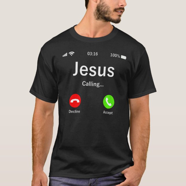 Jesus kallar sig kristen t shirt (Framsida)