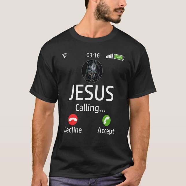 Jesus kallar sig kristen t shirt (Framsida)