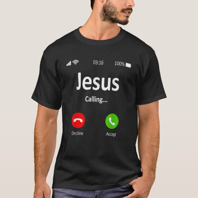 Jesus kallar sig kristen t shirt (Framsida)
