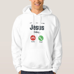 Jesus kallar telefon skärm kristen skjorta design_ hoodie