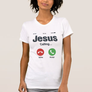 Jesus kallar telefon skärm kristen skjorta design_ t shirt
