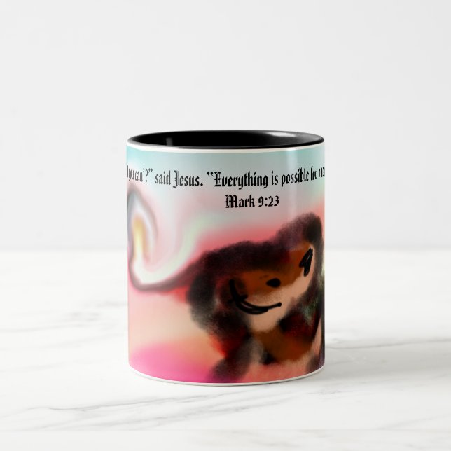 jesus kan Två-Tonad mugg (Center)