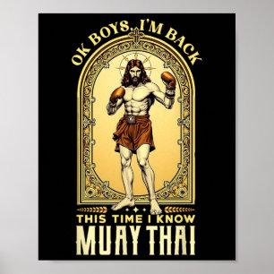 Jesus känner Muay Thai Boxing Kickboxing Mma Poster