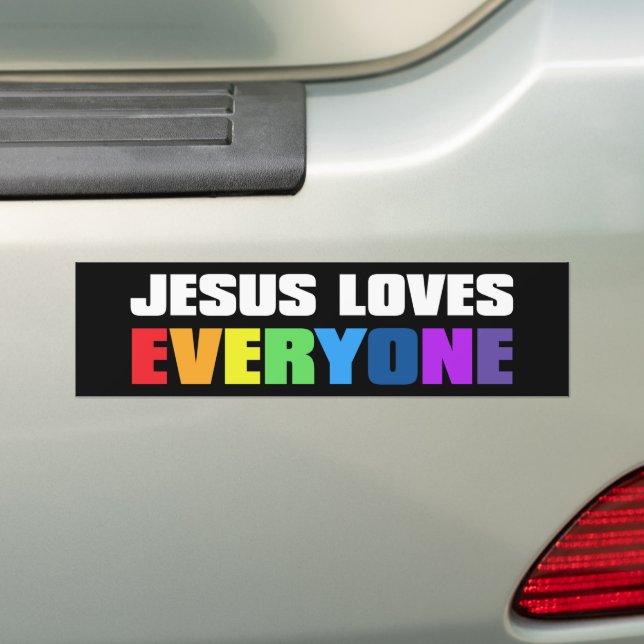 Jesus Kärlek Alla Christian LGBTQ Bildekal (På Bil)