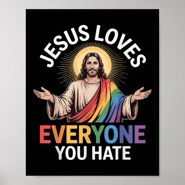Jesus Kärlek Alla du hatar Poster (Framsidan)