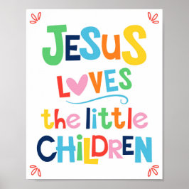 Jesus Kärlek Barnen Kids Christian Poster