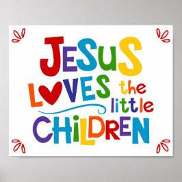 Jesus Kärlek Barnen Kids Christian Poster