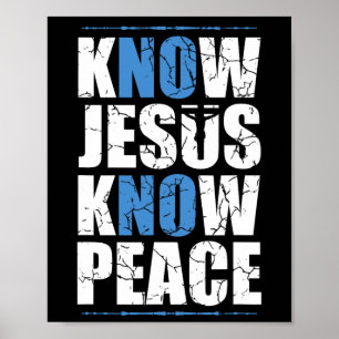 Jesus Kärlek Bible Know Jesus känner fred nr Jesus Poster