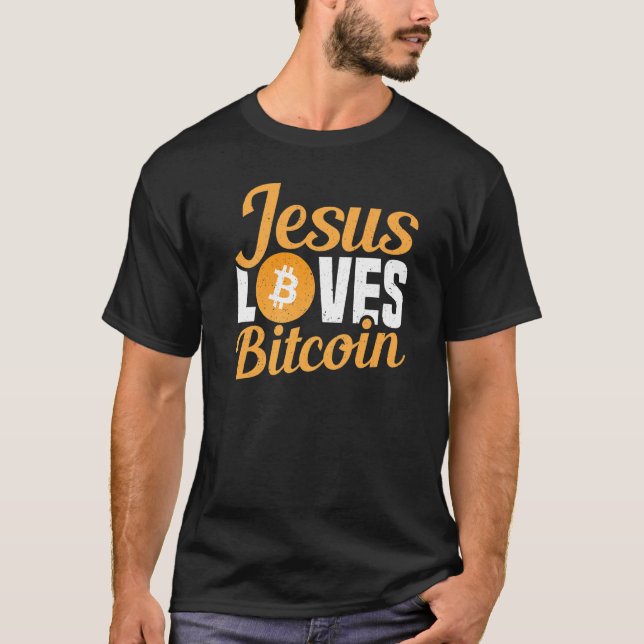 Jesus Kärlek Bitcoin Cryptocurrency Crypto Btc-ark T Shirt (Framsida)