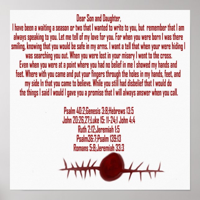 Jesus Kärlek Brev Poster (Framsidan)