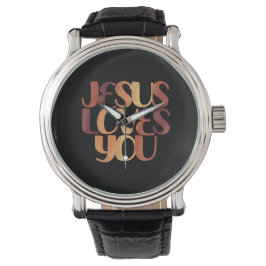 Jesus Kärlek Christian Typography Design Armbandsur