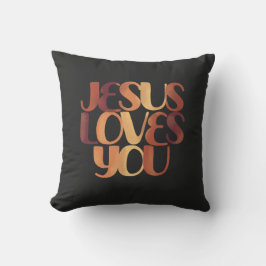 Jesus Kärlek Christian Typography Design Kudde