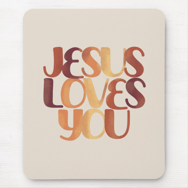 Jesus Kärlek Christian Typography Design Musmatta (Framsidan)