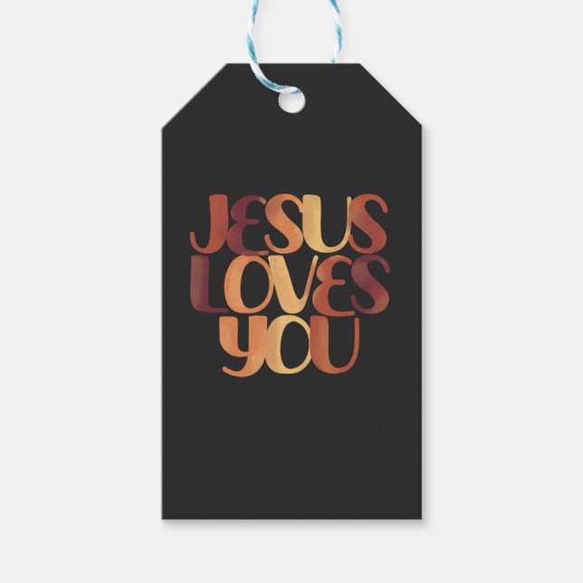 Jesus Kärlek Christian Typography Design Presentetikett (Framsidan)