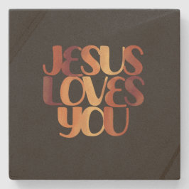 Jesus Kärlek Christian Typography Design Stenunderlägg